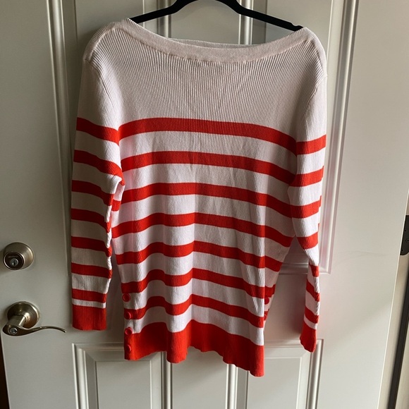 Lane Bryant Tops - Lane Bryant Size 26/28 Red And White Striped Sweater EUC  Boatneck  Plus Size